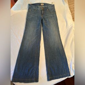 Free People wide leg low rise jeans, size 27.